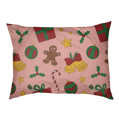 East Urban Home Christmas D cor Indoor Cat Studio North Pole Christmas Pillow